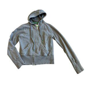 Sanuk Rare Awe Thumb Zip-Down Hoodie Sweater Sweatshirt Grey Size Small Women's